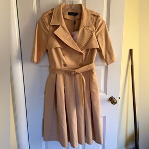 Camel Trench Dress